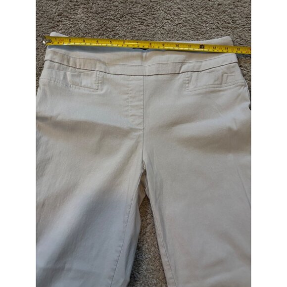 Renuar Straight Leg Stretch Ankle Pant Womens Size 6 Side Slit Faux Pockets - Picture 3 of 8